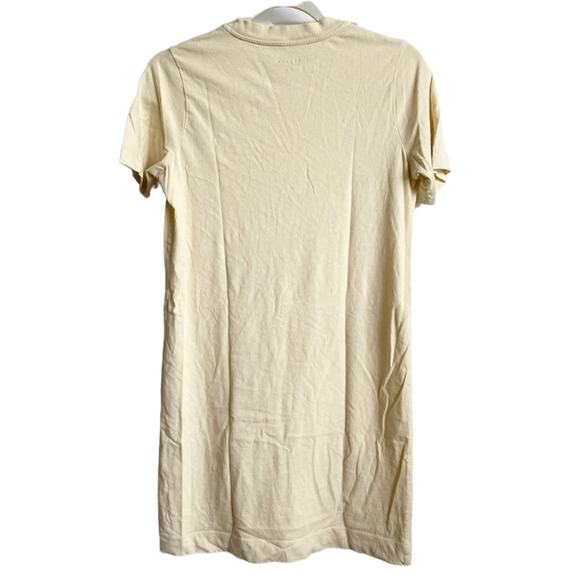EVERLANE The Organic Cotton Weekend Tee Dress Yellow Mini Pocket Short Sleeve - Picture 5 of 8
